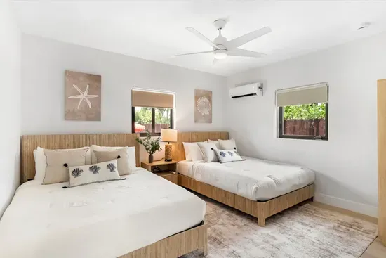 Bedroom 1 with 2 queen beds