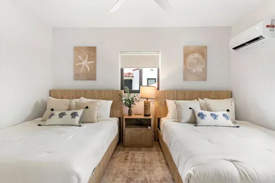 Bedroom 1 with 2 queen beds