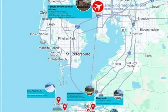 15 mins to gulf beaches