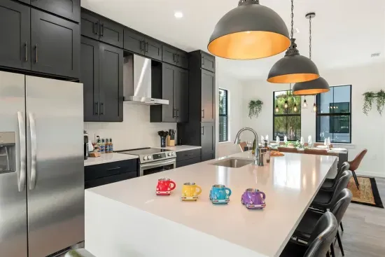 Kitchen with oven, dishwasher