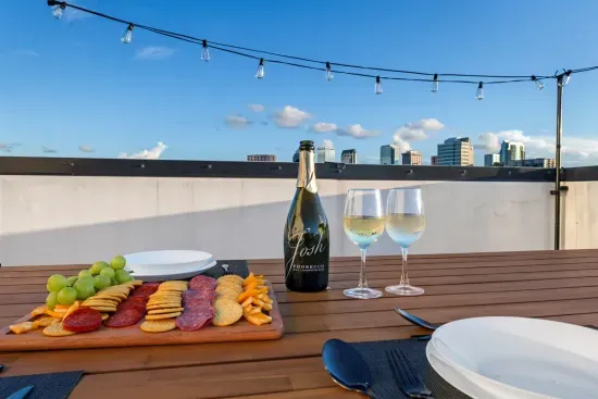 Dining area roof terrace