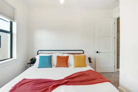 Bedroom 2 with king bed & USB chargers