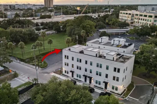 3 story end townhouse.