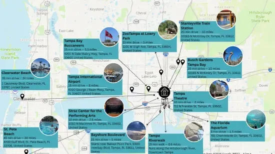 map of the area and points of interest