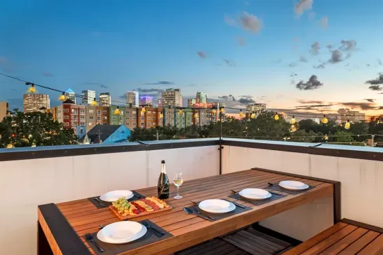 Rooftop dining with a view!