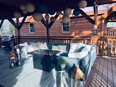 Outdoor Seating Area with Propane Fire Pit