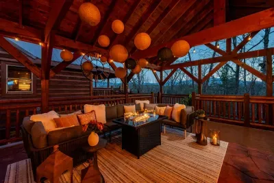 Cozy lounging area under the stars!