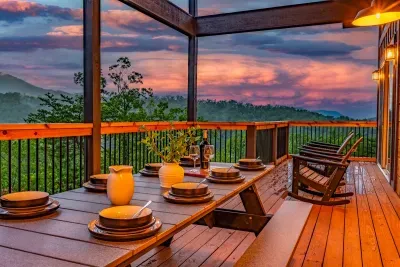 Take in the twilight with outdoor dining ...