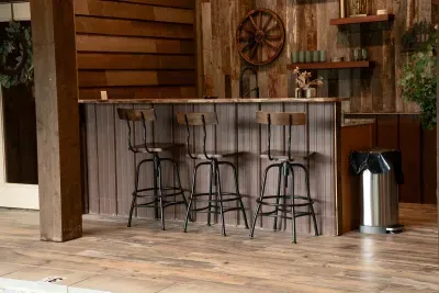 Pull up to the custom Wet Bar overlooking the massive Heated Pool