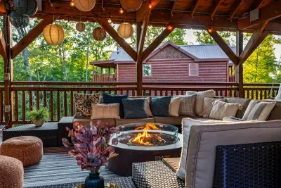 Solar Lanterns gently flicker as the sun sets