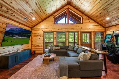 Upstairs Seating Area with Smart TV
