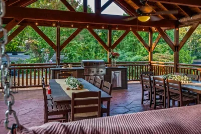 Outdoor Dining Space for 16