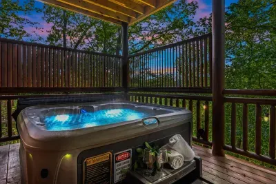 Relax in the Hot Tub on the Deck!