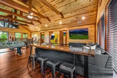 Bar Seating in the Upstairs Family/Media Room!!