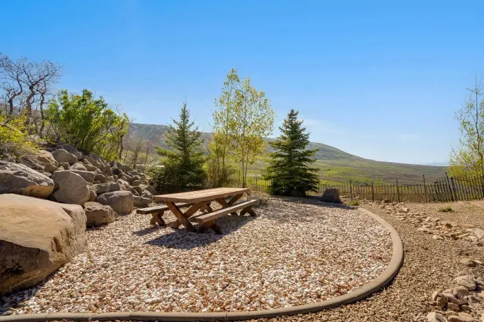 Outdoor dining area for meals with a view!