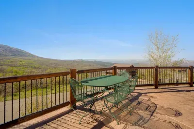Enjoy the main floor deck seating area with stunning views of Powderhorn ski resort, the Grand Mesa, and the Bookcliffs.