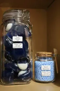 We have laundry pods for your convenience during your stay.