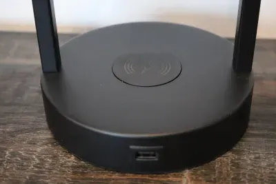 Many of the bedrooms have lamps on the nightstands, which have both wireless charging capabilities and USB charging ports.