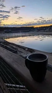 Enjoy your morning coffee or tea from the tranquil deck, overlooking the water at sunrise!