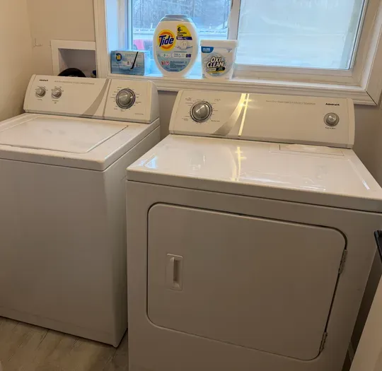 In-home washer and dryer—perfect for longer stays or beach days.