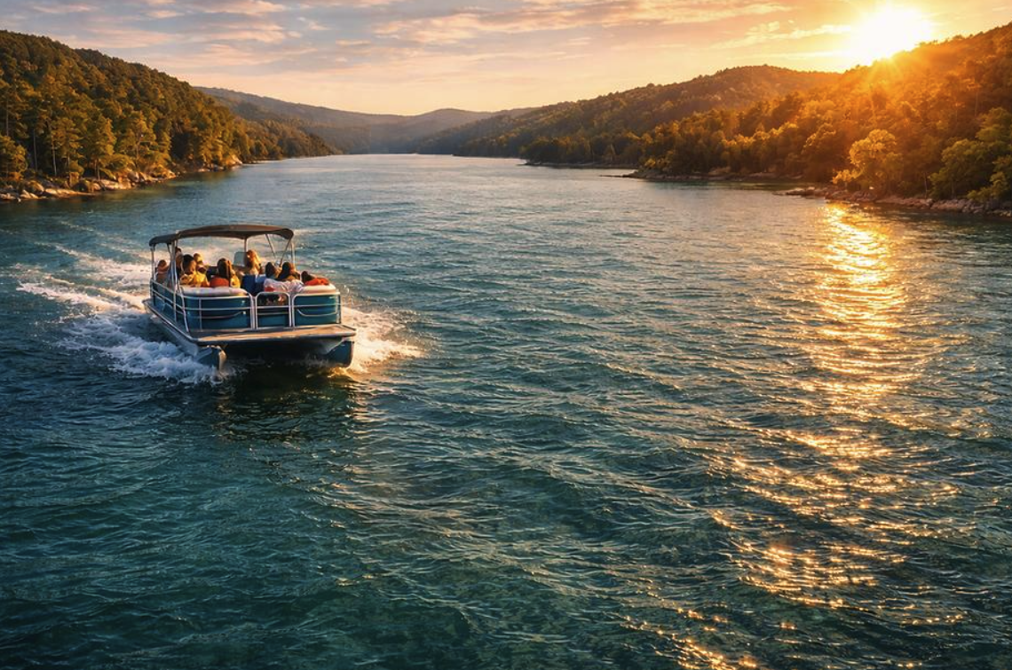 Boating and outdoor activities at Broken Bow Lake Oklahoma