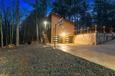 View from the basketball court to The Loft (must rent separately)