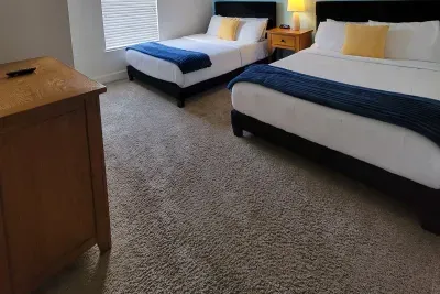 Bedroom with two full beds upstairs