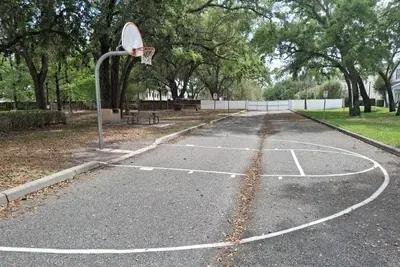 Half Basketball Court for outdoor fun