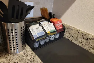 Tea/Coffee station.