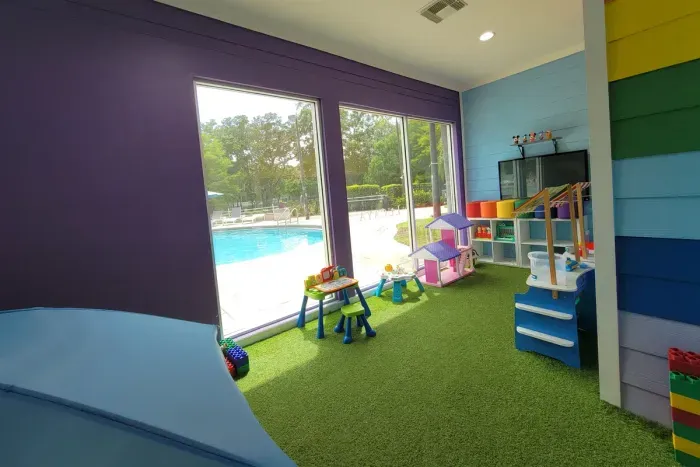 Indoor playroom at clubhouse