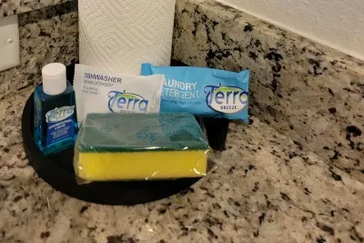 Basic kitchen supplies welcome kit.