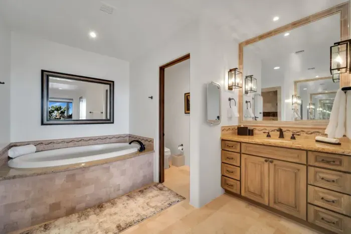 Jacuzzi tub in mian bathroom