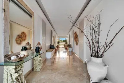 Hallway to pool area