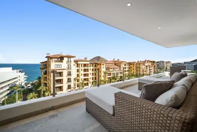 Loungers on oversized balcony
