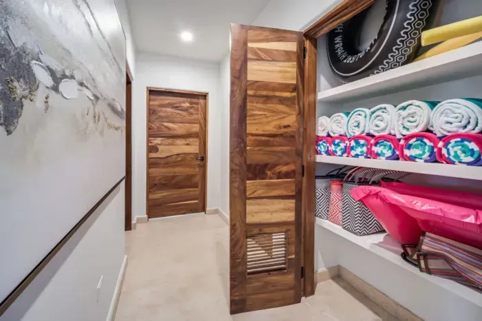 All beach accessiories along with beach chairs and umbrellas