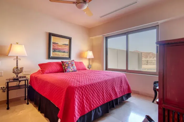 2nd bedroom with view of city