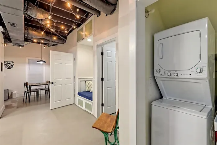 Washer & dryer located in basement level