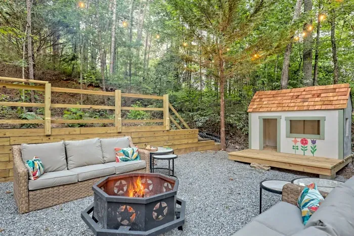 Designed for families — kids have their own play space while adults relax nearby.