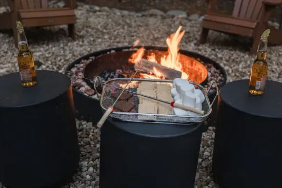 Nights end the right way: toasted marshmallows and tired smiles.