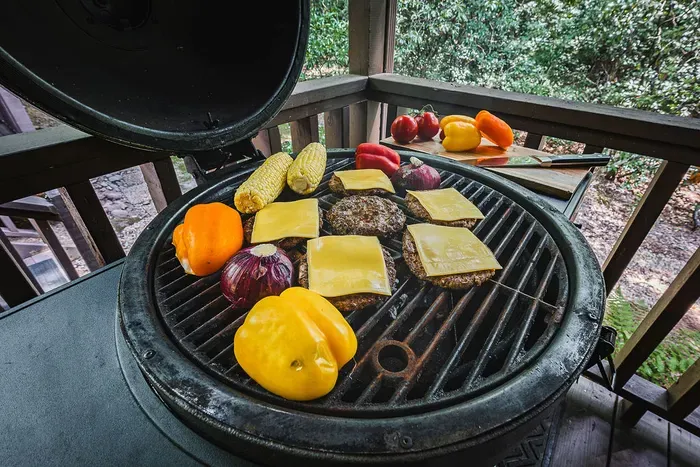 Dinner tastes better cooked outside.