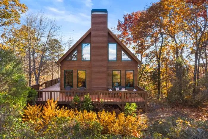 Ridge Haven surrounded by fall color