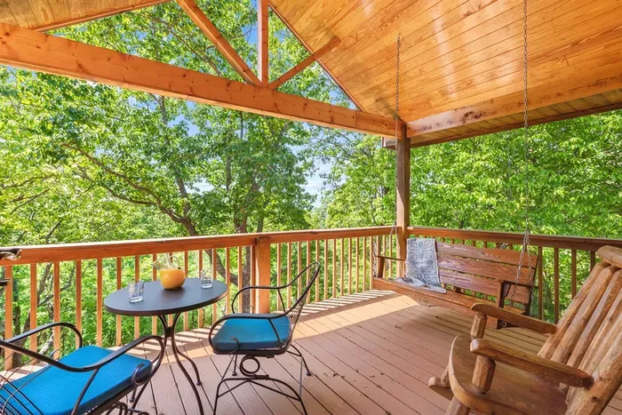 Another outdoor gathering space designed for conversation, fresh air, and long-range views.