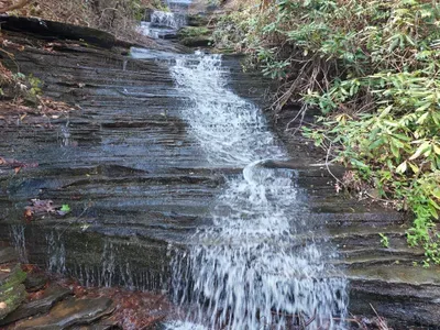 Angel Falls and Panther Falls trail near Lake Rabun Georgia cabins