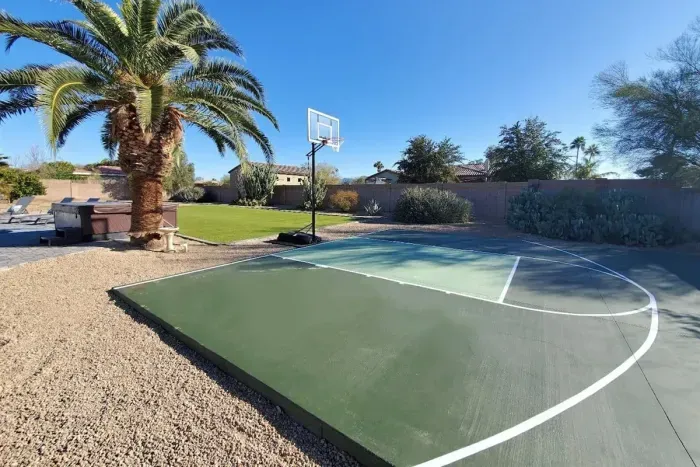 Basketball court. 