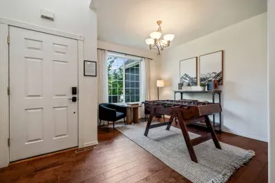 Game room complete with foosball table, board games, chess, puzzles and tick tack toe