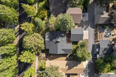 Aerial view of the property