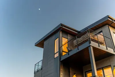 Twilight views from one of four decks