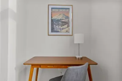 If you need a quieter office space, this second one is in a close-off room if you need.