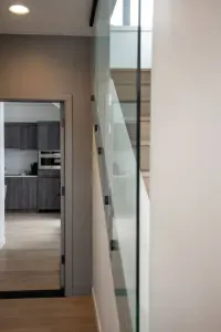 A peak from the foyer into the lock off studio that will be open to guests who book the entire home.