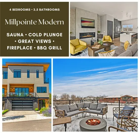 Modern 4BR with sauna, views, fireplace & deck with fire pit